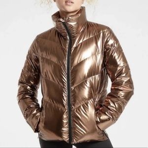 Athleta lofty metallic down coat